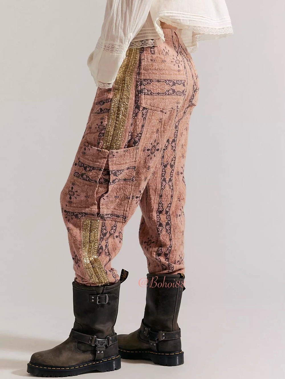 NEW Free People Bay To Breakers Jacquard Pants